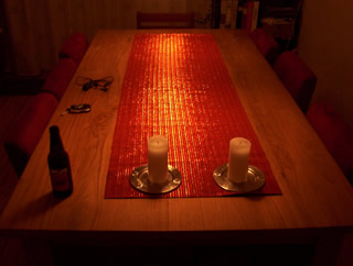 Shiny table cloth